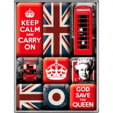 Набор из 9 магнитов "United Kingdom" Nostalgic Art (83059)