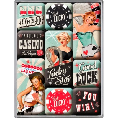 Набір із 9 магнітів "Get Lucky" Nostalgic Art (83063) 