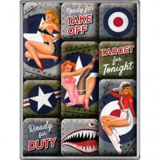 Набор из 9 магнитов "Pin Up" Nostalgic Art (83065)
