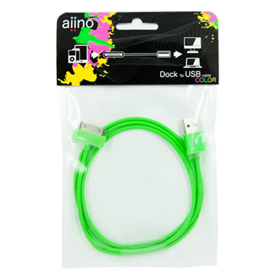 USB кабель для iPhone и iPad "Aiino", зеленый USB кабель для iPhone и iPad "Aiino", зеленый