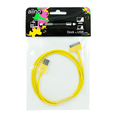USB кабель для iPhone та iPad "Aiino", жовтий USB кабель для iPhone та iPad "Aiino", жовтий