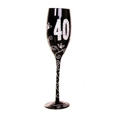 Келих для шампанського "40", чорний 