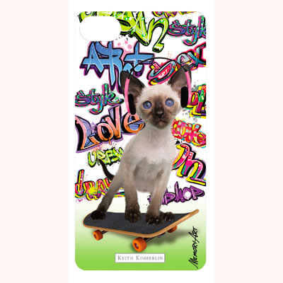 3-D вкладиш для iPhone Cat on skateboard 3-D вкладиш для iPhone Cat on skateboard
