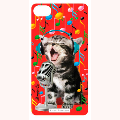  3D вкладки для iPhone "Singer cat" 