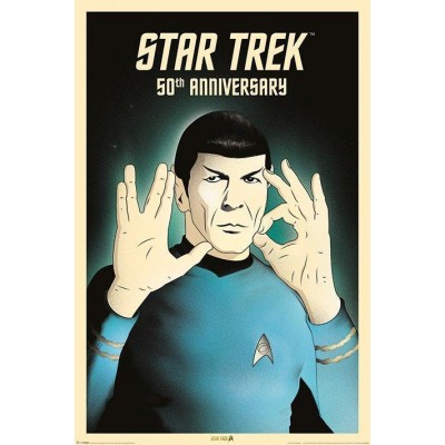 Постер "Star Trek (Spock 5-0) 50th Anniversary" 61 x 91,5 см 