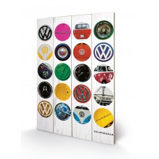 Постер деревянный "VW" Постер деревянный "VW"