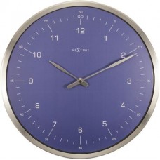 Часы настенные "60 Minutes", синие Ø33 см