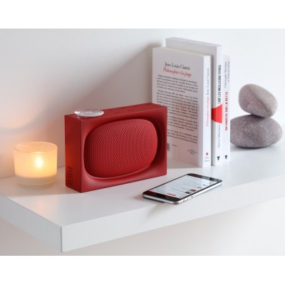 Bluetooth колонка с радио Lexon ONA, красная Bluetooth колонка с радио Lexon ONA, красная