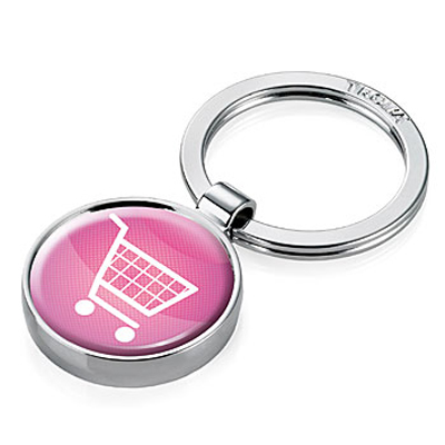 Брелок Troika Shopping, рожевий Брелок Troika Shopping, рожевий