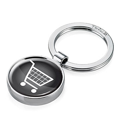 Брелок Troika Shopping, чорний Брелок Troika Shopping, чорний