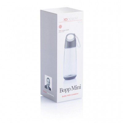 Бутылочка Bopp Mini 350 мл с карабином черная Бутылочка Bopp Mini 350 мл с карабином черная