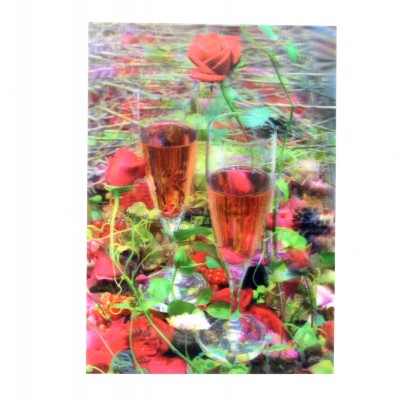 Листівка 3D "Червона троянда" H 