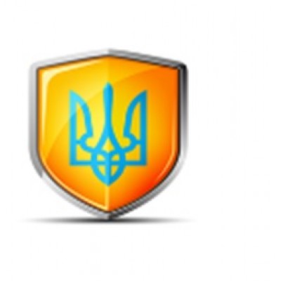 Магніт автомобільний "Тризуб" 15х15 см, жовтий
