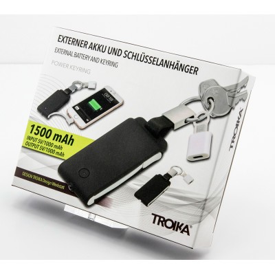 Брелок-зарядка Power Keyring 1500 mAh з ліхтариком Брелок-зарядка Power Keyring 1500 mAh з ліхтариком