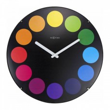 Часы настенные "Dots Dome", черные Ø35 см