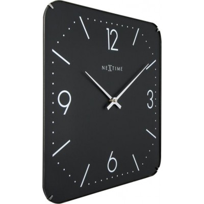 Часы настенные "Basic Square Dome", черные 35х35 см