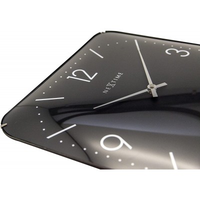 Часы настенные "Basic Square Dome", черные 35х35 см