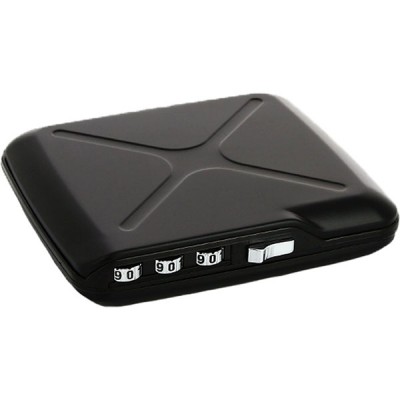 Бумажник OGON Mini Safe Alu с блокировкой, черный