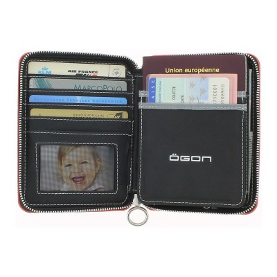 Гаманець на блискавці OGON Quilted Passport, чорний Гаманець на блискавці OGON Quilted Passport, чорний