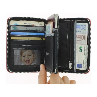 Гаманець на блискавці OGON Quilted Passport, чорний Гаманець на блискавці OGON Quilted Passport, чорний