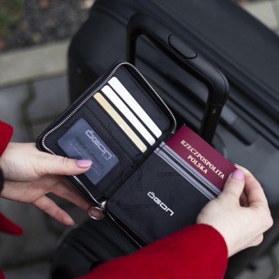 Гаманець на блискавці OGON Quilted passport, рожево-золотистий Гаманець на блискавці OGON Quilted passport, рожево-золотистий