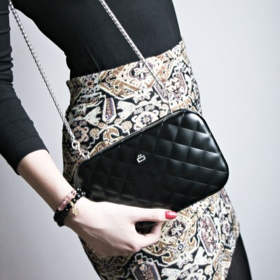  Клатч на блискавці OGON Quilted ledy bag, чорний 