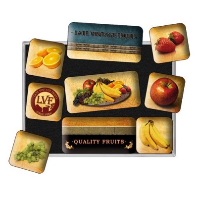 Набор из 9 магнитов "Quality Fruits" Nostalgic Art (83006) Набор из 9 магнитов "Quality Fruits" Nostalgic Art (83006)
