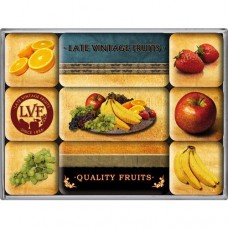 Набор из 9 магнитов "Quality Fruits" Nostalgic Art (83006)