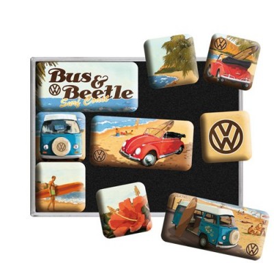 Набор из 9 магнитов "VW Beach" Nostalgic Art (83053)
