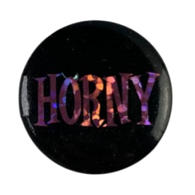 Значок "Horny" з блиском