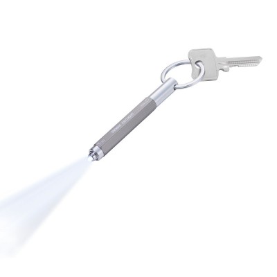 Ліхтар-брелок з кульковою ручкою Keylight, метал, сірий Ліхтар-брелок з кульковою ручкою Keylight, метал, сірий