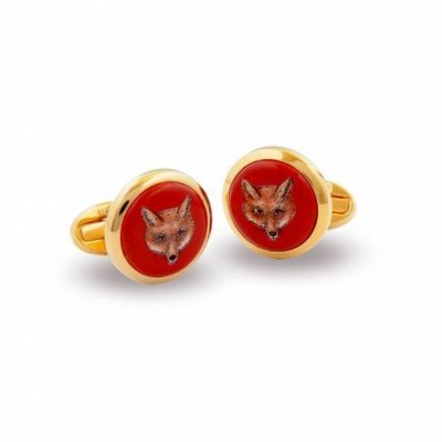 Запонки Fox Head Red круглі 