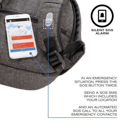Рюкзак антивор с тревожной кнопкой XD Design Bobby Cathy Backpack Black (P705.211) Рюкзак антивор с тревожной кнопкой XD Design Bobby Cathy Backpack Black (P705.211)